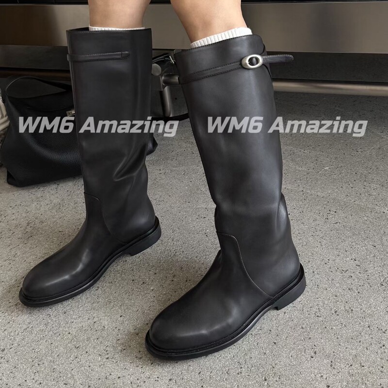 WM6女鞋高筒靴极简百搭时装靴