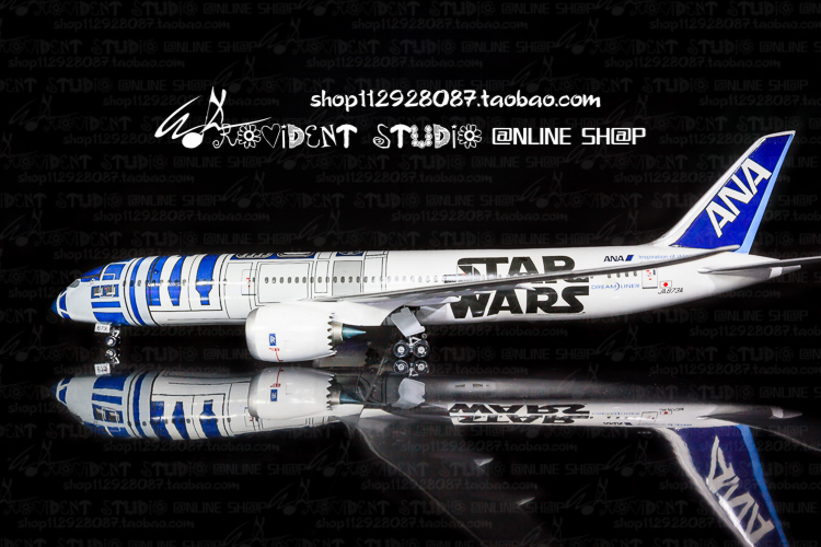 ANA 星球大战  R2D2 红星/利华 ZVEZDA JA873A B787-9 1/144 水贴