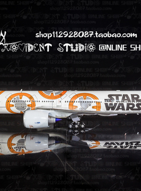 ANA星球大战BB8 JA789A 红星ZVEZDA利华REVELL B777-300 144水贴