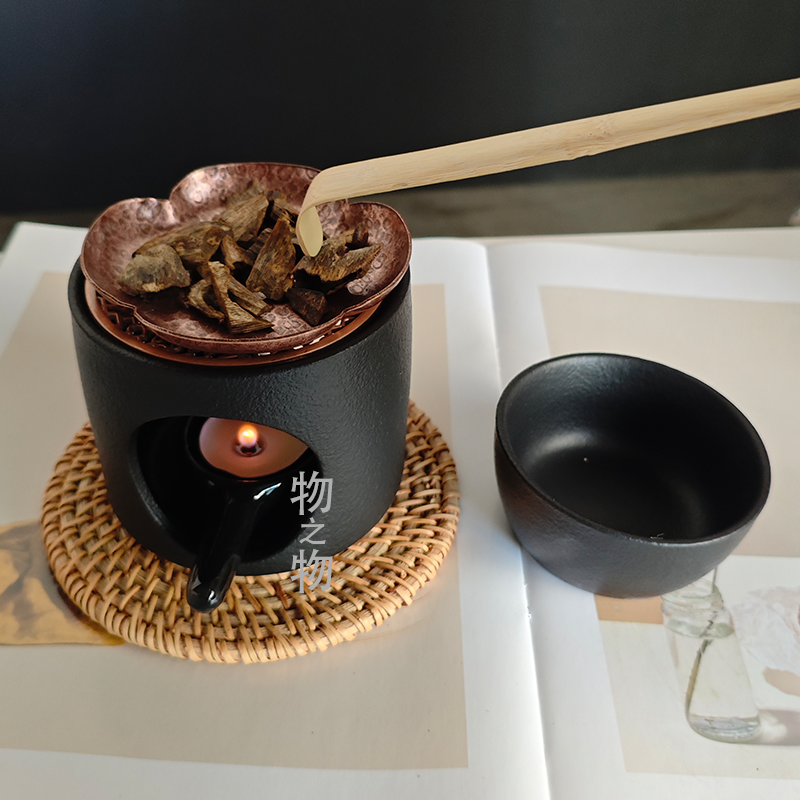 陶瓷香薰炉干烧碟紫铜家用室内檀香沉香散香器雪松薰衣草隔火熏烤,家居饰品,香薰炉,淘宝优惠券,粉丝福利购,淘宝优惠卷