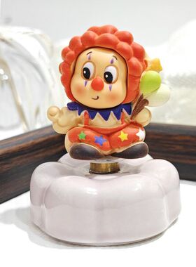 景德镇新款二创马戏团星星人陶瓷转转乐桌面小摆件摆摊小礼品批发