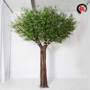 仿真橄榄树定制北欧网红绿植造景玻璃钢室外橄榄果油橄榄落地假树