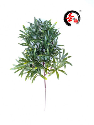仿真小罗汉松枝假塑料松树叶子崖柏枝微景观新中式造景假树枝叶子