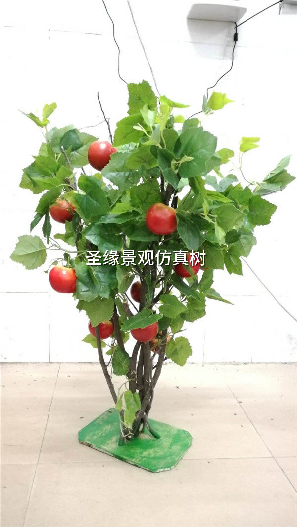 仿真西红柿1米高水果树蔬菜落地西红柿假果子花艺拍戏道具假树