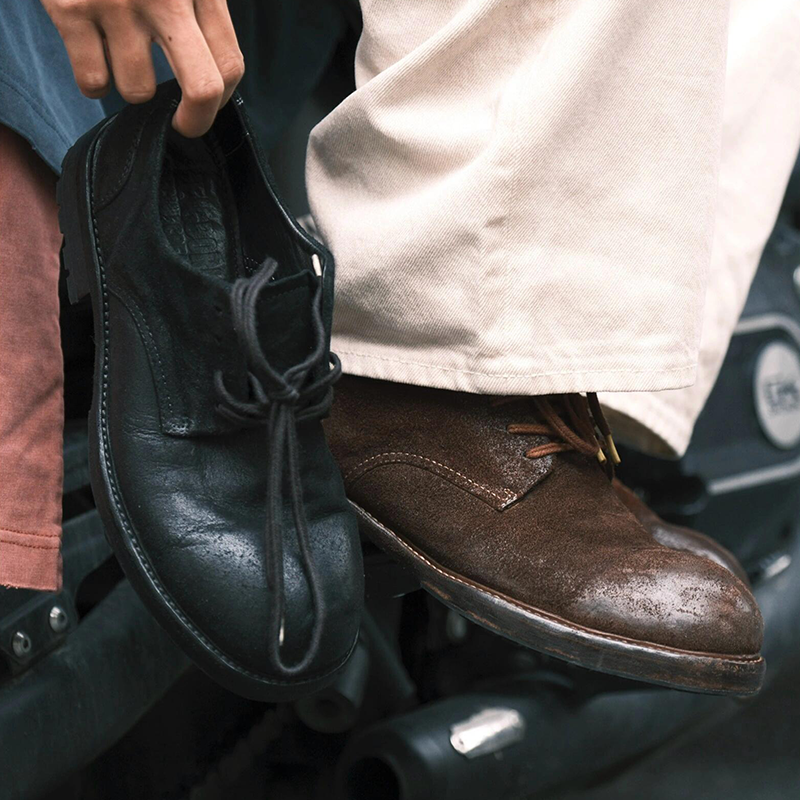 狠料！马臀德比手工固特异复古德比皮鞋