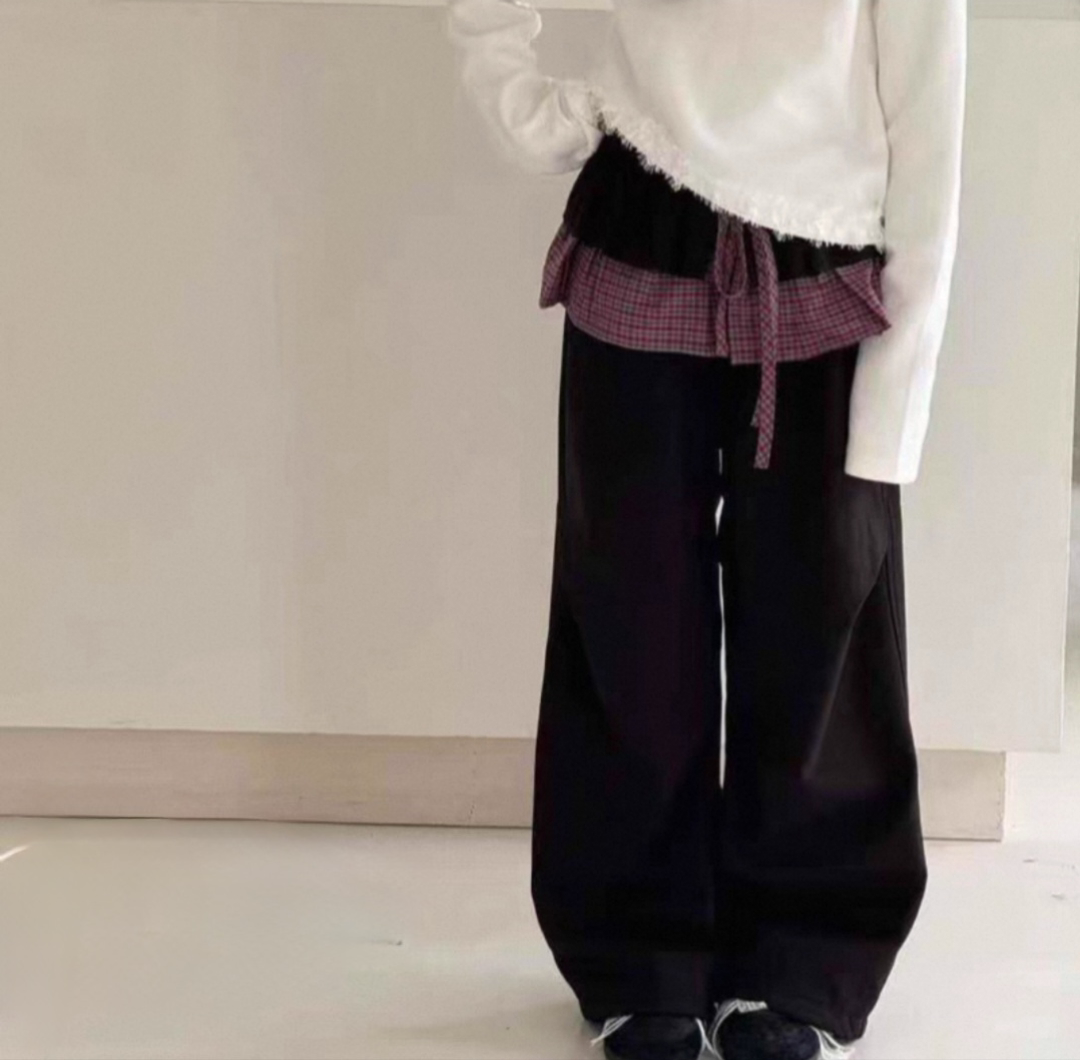 大E小e品牌童装冬款休闲裤一体绒花边裤可拆儿童裤子中童女童