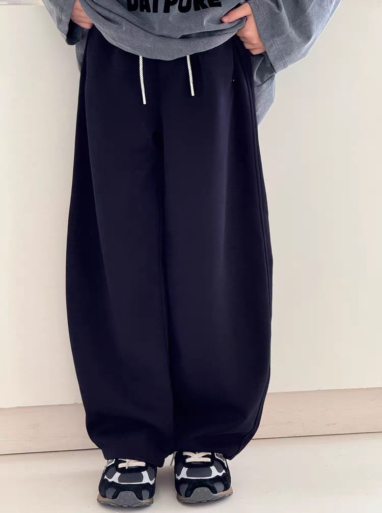 大E小e品牌童装秋款针织卫裤长裤休闲裤小弯刀裤子儿童女童男童