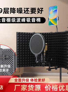麦克风隔音罩降噪防风屏