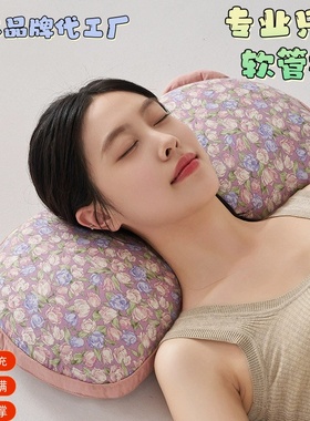 PE出口日本软管健康学生青少年单人颈椎枕头枕芯纳米枕芯防螨抗菌