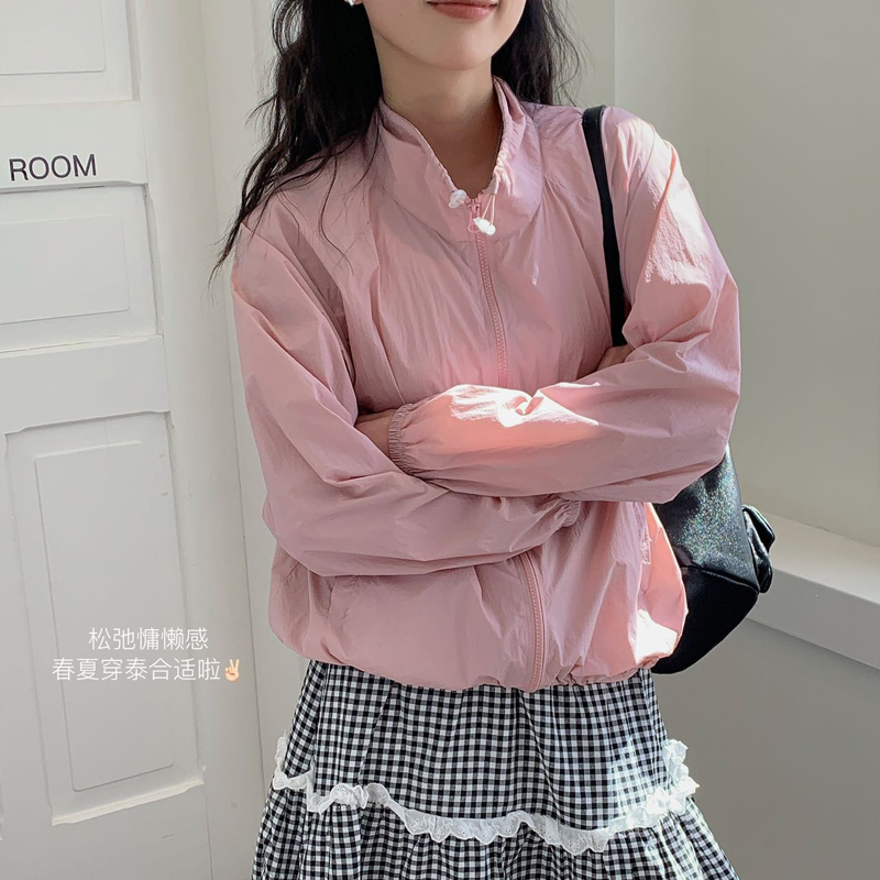 DStudio新款防晒衣女阳光漫步。立领防晒衣小个子透气户外防蚊服