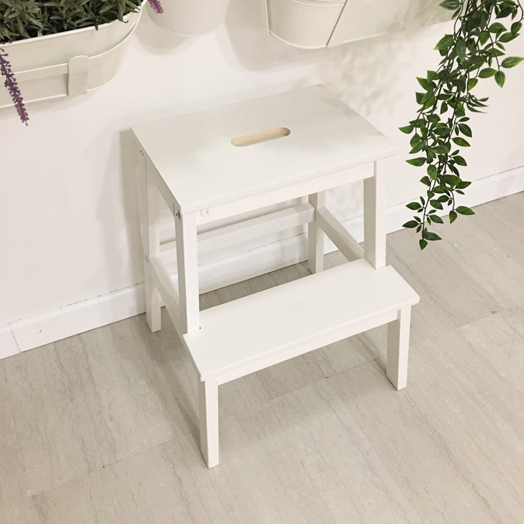IKEA宜家贝卡姆踏脚凳换鞋凳楼梯凳高低凳儿童实木凳子垫脚凳橱柜
