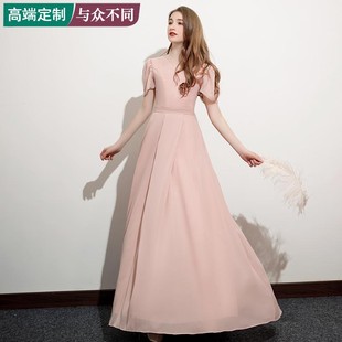 少女大童小提琴音乐会演奏钢琴主持人演出晚礼服儿童十岁生日长款