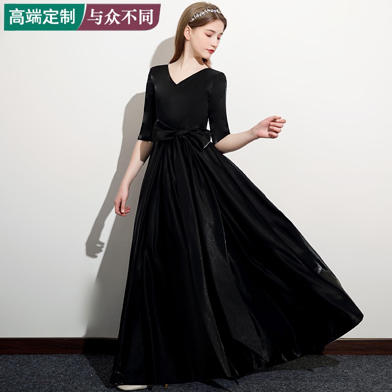 管乐团独唱展演中大童成年晚礼服