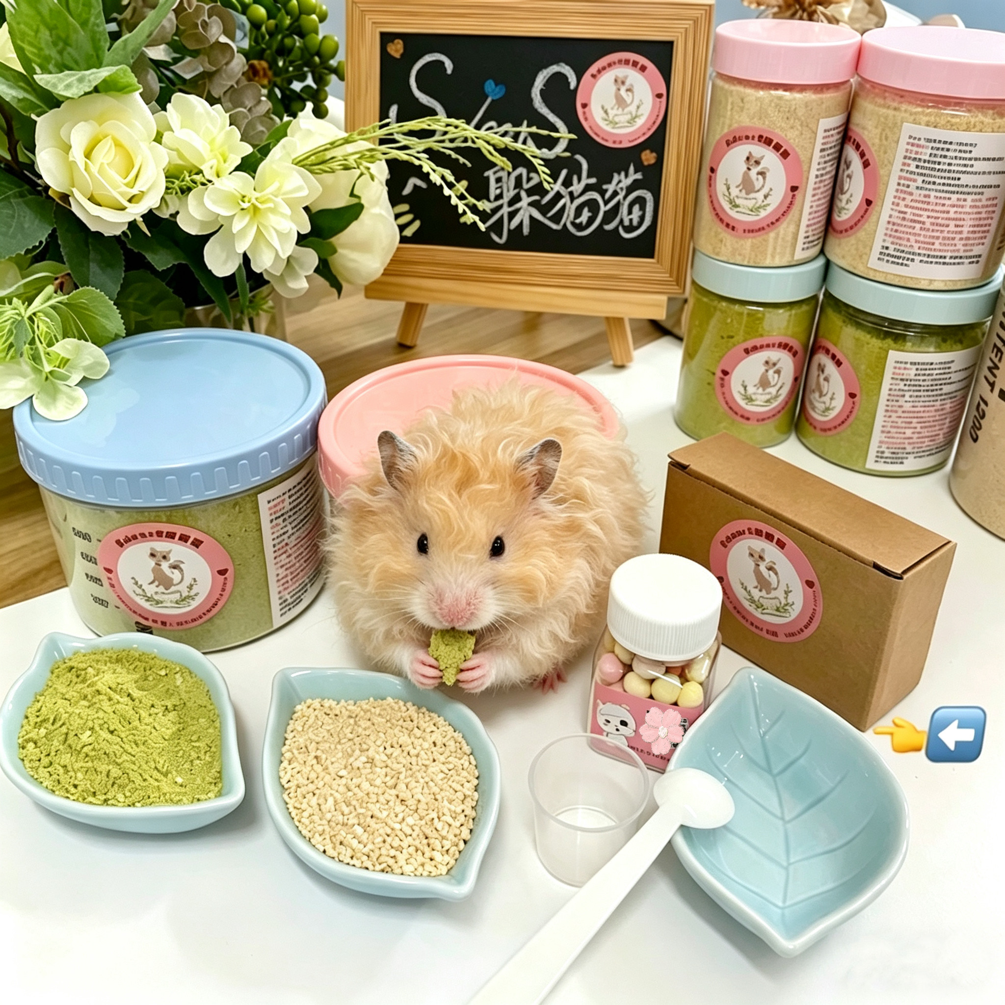 到首页找新链接*有加赠/仓鼠糊糊金丝熊糊糊营养花枝仓鼠辅食零食