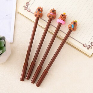 创意文具卡通中性笔可爱卡皮巴拉造型小学生黑色水笔高颜值办公用