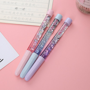 创意文具仙女流沙中性笔网红少女心黑色水笔学生高颜值奖品小礼物