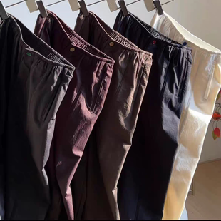 女抗皱显瘦保暖休闲女裤 欧货JM简谜25001冬款 加绒加厚九分直筒裤