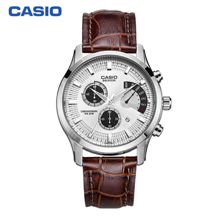 卡西欧casio休闲简约男士商务防水手表非机械bem-501l-7avdf