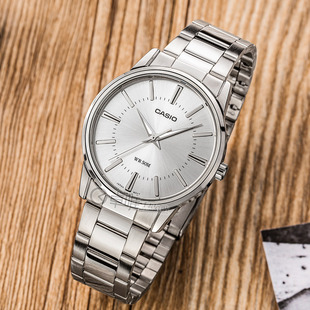 1303D 休闲简约防水石英钢带男表MTP casio卡西欧手表男式