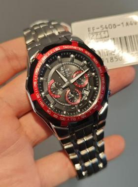 手表新款上市男Edifi简约商务休闲钢带防水精钢表EF540D1A41A5