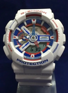 CASIO卡西欧G-SHOCK经典大表盘防水双显示情人节礼物GA-110TR-7A