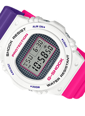 CASIO卡西欧手表男g-shock运动双拼个性撞色电子DW-5700THB-7DR