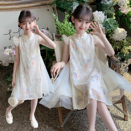 儿童旗袍女童中国风夏装汉服2026新款小女孩洋气夏季公主连衣裙子