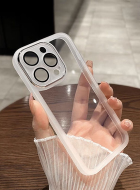 适用iPhone17苹果手机壳硅胶16roMax透明15全包14高级感13自带镜头膜12