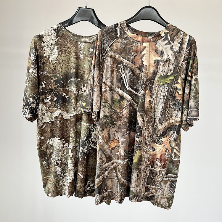 短袖t恤男士青年夏季薄款户外猎装运动圆领迷彩速干上衣