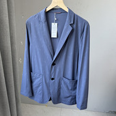 凉爽透气两粒扣修身 休闲小西装 超薄款 夏季 冰丝单西服外套 男士