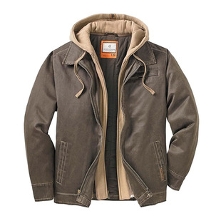 重磅猎装！油蜡风工装棉衣男士秋冬水洗复古做旧阿美咔叽夹克外套