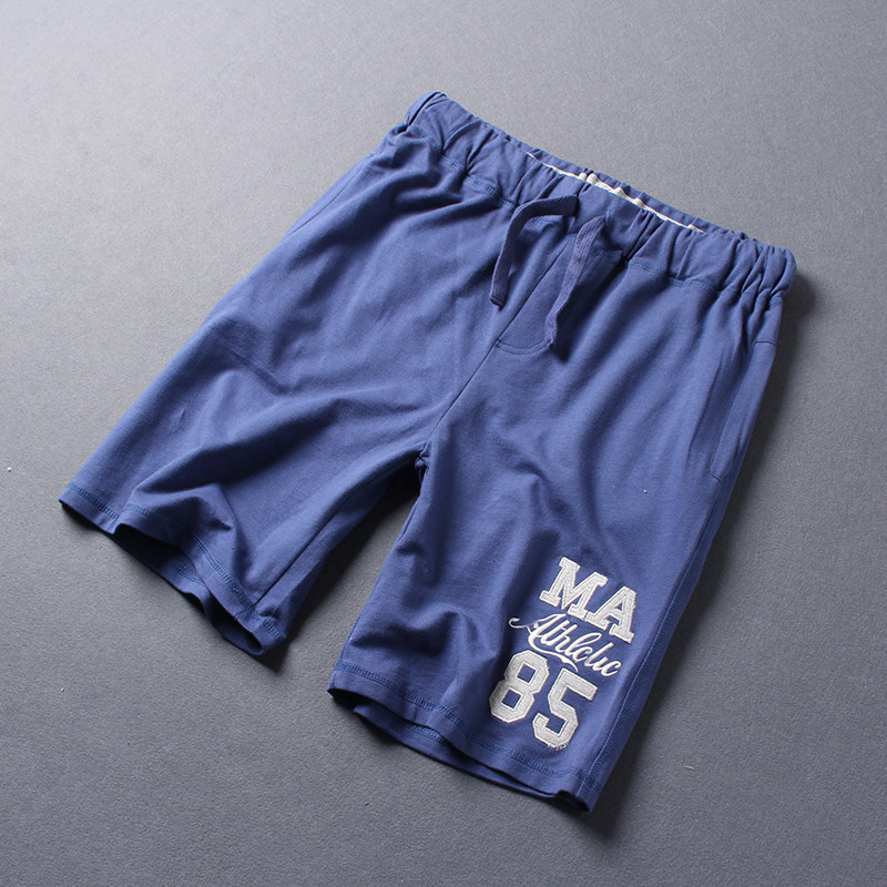 运动短裤男士夏季刺绣宽松直筒纯棉毛圈薄款松紧腰五分裤男大裤衩在类目 男装, 休闲裤中 - 来自Buy2taobao.com提供专业的淘宝代购服务