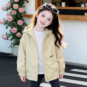 女童2026春秋加厚夹棉户外外套