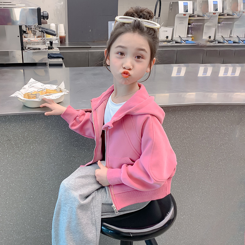 2026春秋女童连帽卫衣洋气外套