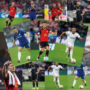 埃登阿扎尔海报足球明星海报墙贴客厅卧室房间装饰不干胶贴纸