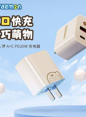 哆啦a梦适用于苹果17Pro充电器iphone16手机快充15promax一套多口14平板ipad华为20W安卓usb数据线套装13plus