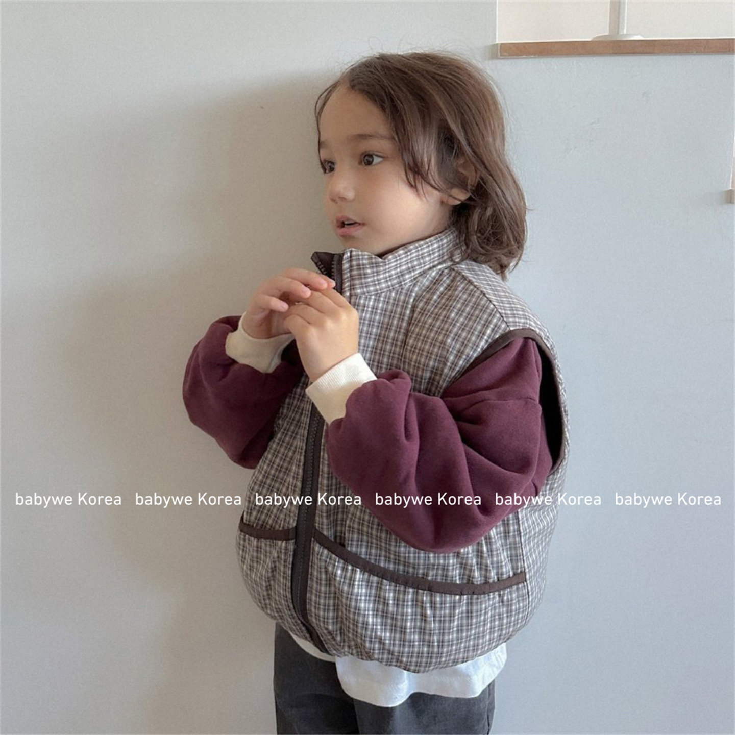 digreen▲BabyWe韩国代购童装25冬款男女童格子保暖2面穿棉服马甲,童装/婴儿装/亲子装,马甲,淘宝优惠券,粉丝福利购,淘宝优惠卷
