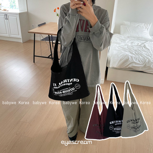 eyescream▶韩国代购chic又实用字母儿童亲子成人托特包购物袋