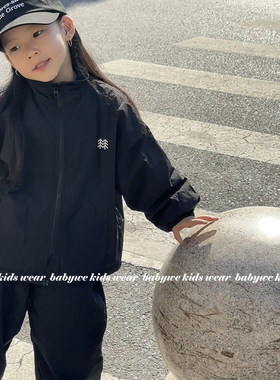 bebenous▶儿童户外机能加绒防泼水冲锋衣绒内胆长裤保暖双层套装