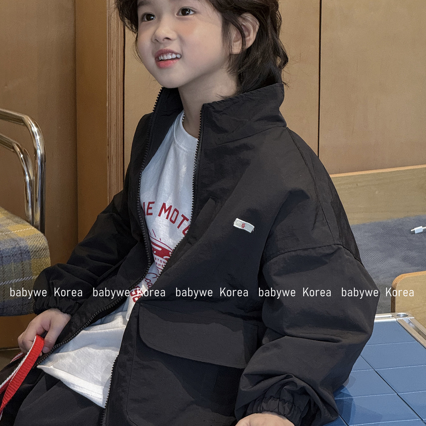 包邮▶bebenous主理人品牌26春儿童防泼水防风立领拉链衫户外外套