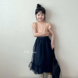 首尔周末春夏女童长裙氛围感纱裙半身裙 BabyWe韩国童装 上新 新品
