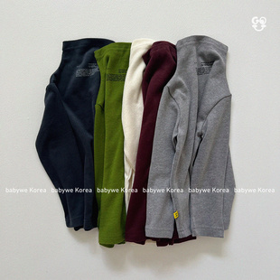 BabyWe韩国代购 字母高领打底衫 25冬季 亲子款 儿童t恤 新款 GOU