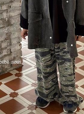 Hibuddy▲BabyWe韩国代购童装儿童沙漠风蚀绿洲迷彩裤可收口卫裤