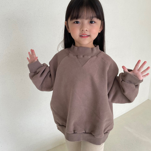儿童小高领加绒保暖柔软冬季 洋气卫衣 童装 Lovin▶BabyWe韩国代购