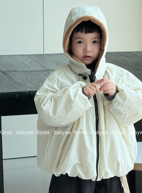 包邮▶bebenous主理人品牌冬季儿童可脱卸帽子绒布内里棉服外套新