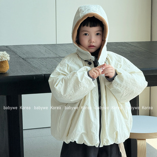 包邮▶bebenous主理人品牌冬季儿童可脱卸帽子绒布内里棉服外套新