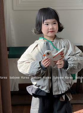 bebenous▶主理人品牌冬儿童廓形蓬松飞行员加厚棉服棒球夹棉外套
