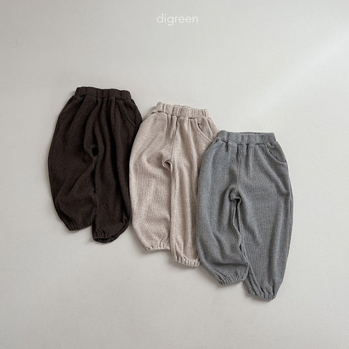 折▶digreen秋柔软华夫格卫裤