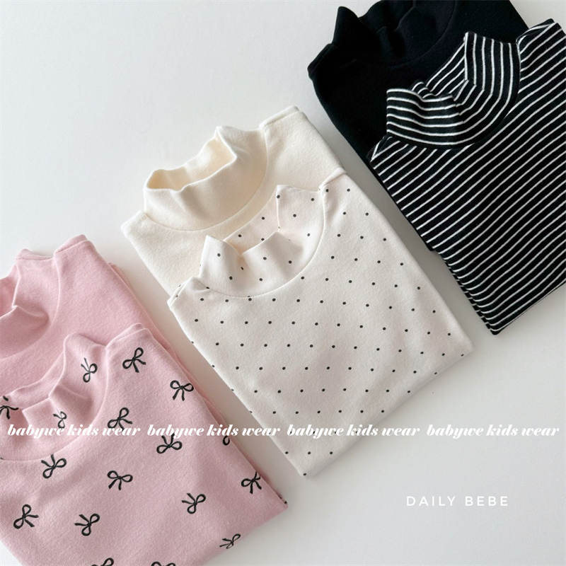 dailybebe秋冬儿童半高领打底衫