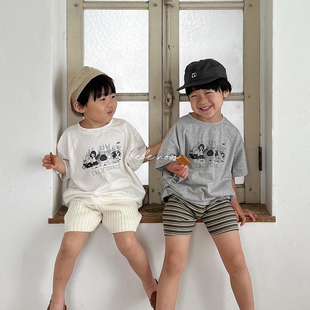 童装 新品 BabyWe韩国代购 男女童夏可爱卡通兔子纯棉短袖 上新 t恤